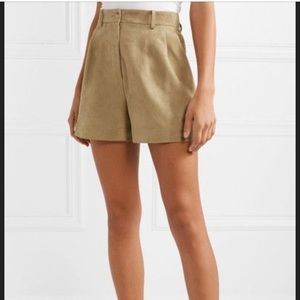 NWT Nili Lotan Suede 100% Lambskin Shorts $795